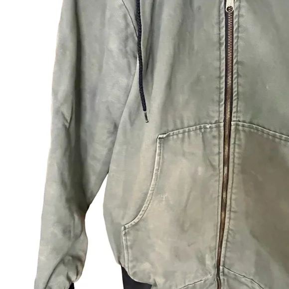 Vintage OZARK MOUNTAIN Canvas Insulated Hooded Coat size Large Tall - Picture 6 of 7